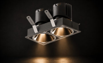 Đèn Spotlight Âm Trần Vuông Đôi Series 05 DABL-414/DABL-420/DABL-424